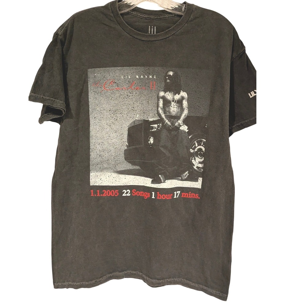 Lil Wayne Tha Carter II Album Graphic T Shirt Black Size S